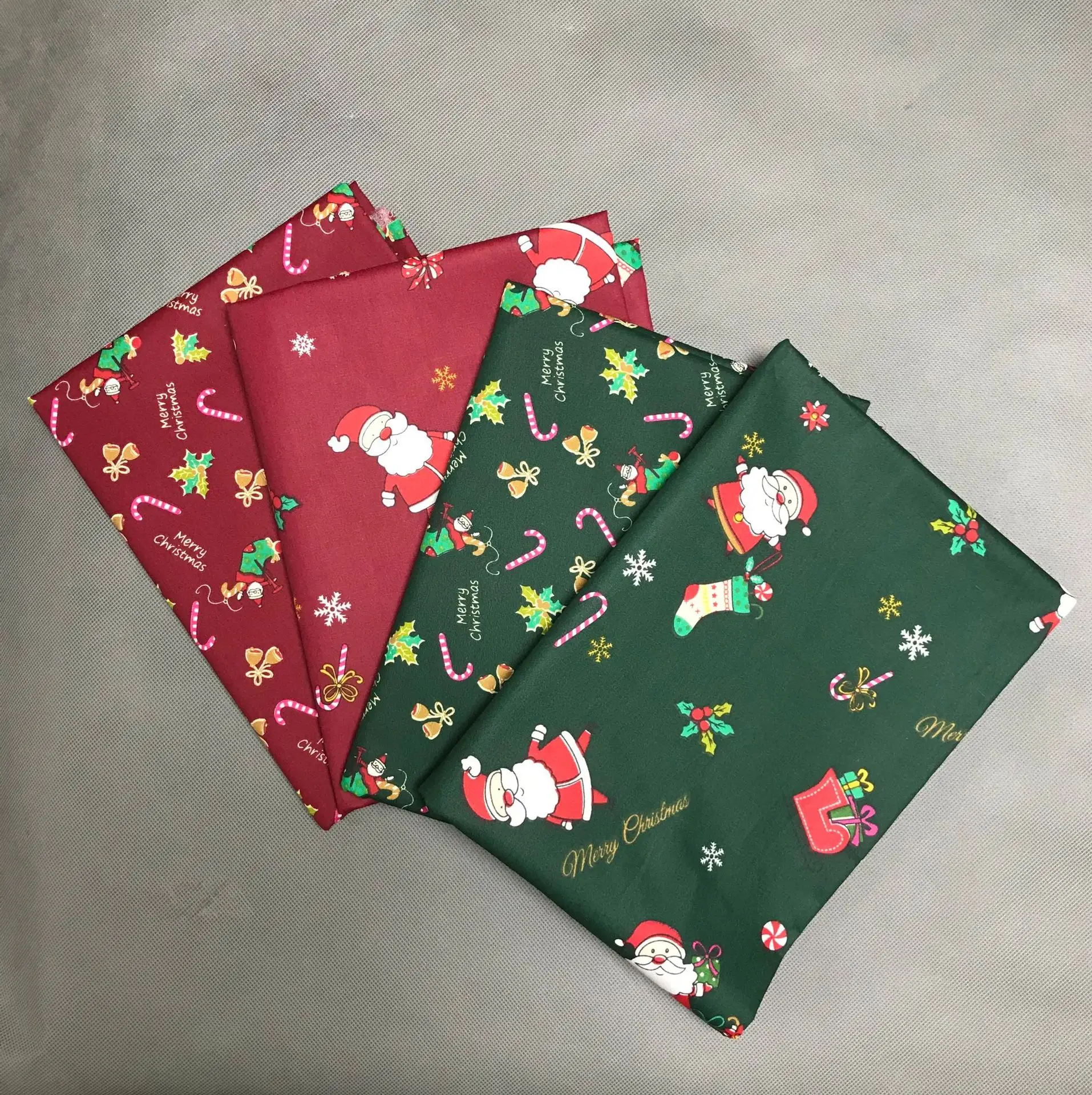 100% cotone stampato tessuto natalizio tessuto trapuntato decorazioni natalizie cucito Patchwork artigianale tessuto per la casa
