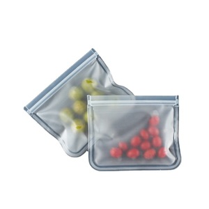 Reusable Freezer Peva Ziplock Silicone Pouch Bag for food storage
