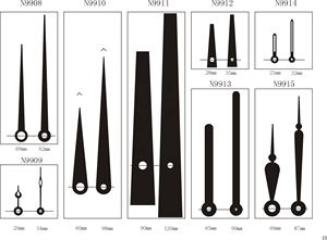 Little Flower Cute Design Analog Second Hands Punteros de reloj Long 71mm Juego de manecillas de reloj de aluminio - Product Image 4