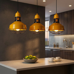 Gold Steel Adjustable Height Pendant <b>Light</b> E27 2700K Soft Warm White Incandescent Glass Drum Shade <b>Dining</b> Room Lighting - Product Image 3