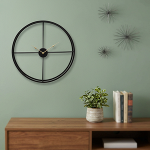 Minimalist Round Metal <b>Wall</b> <b>Clock</b> Analog Quartz <b>Silent</b> Design for Living Room Decor - Product Image 6
