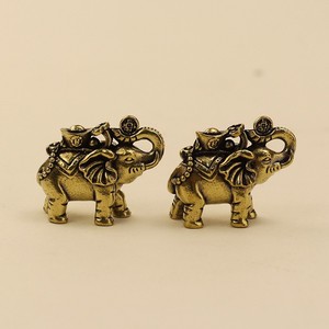 Elefante de Latón para Atraer la Riqueza, Decoración Artesanal para Sala de Estar, Entrada u Oficina, 1 Pieza - Product Image 3