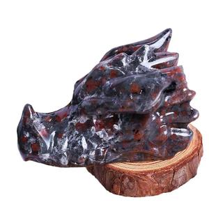 Piedra Preciosa Natural Yooperlita Reactiva a los Rayos UV, Cristal Pulido, Tallado de Calaveras de Dragón, <span class=keywords><strong>Precio</strong></span> al por Mayor - Product Image 3