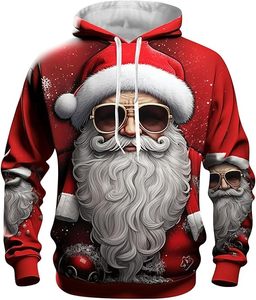 <span class=keywords><strong>Sudadera</strong></span> CON CAPUCHA DE Navidad para hombre, moda transfronteriza de Otoño Invierno, novedad, <span class=keywords><strong>sudadera</strong></span> holgada de lana 3D para Dropshipping - Product Image 2