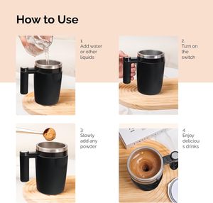 <strong>Automatic</strong> Self Stirring Coffee Cup with Temperature Display - Built-in Rechargeable Battery <strong>Automatic</strong> <strong>Stirrer</strong> and Self Stirring - Product Image 2