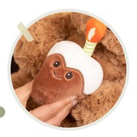 Chapeau d'anniversaire, gâteau, ours en peluche, coussin en peluche, animal en peluche doux, jouet à câliner adorable, cadeau d'anniversaire surprise pour elle, pour sa petite amie