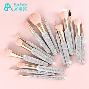 Juego de Brochas de <span class=keywords><strong>Maquillaje</strong></span> de 15 Piezas con Pedrería Brillante para <span class=keywords><strong>Mujer</strong></span>, con Corrector, Pelo Sintético y Mango de Diamantes - Product Image 1