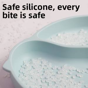 Ensemble d'alimentation pour <span class=keywords><strong>bébé</strong></span> en silicone sans BPA, vente chaude, vaisselle d'apprentissage, assiette en silicone, bol, bavoir, gobelet, collation, 0-12 <span class=keywords><strong>mois</strong></span> - Product Image 4