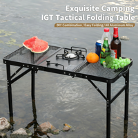 Table de pique-nique pliable portable de haute qualité pour pique-nique, barbecue et randonnée avec sac de transport, multi-usages