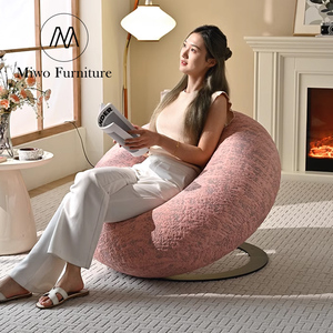 Puf Creativo Moderno para Sala de Estar, Taburete Redondo Suave Tipo Donut, Sofá Reclinable, Sofá Rojo para Niños, Sillón Infantil, Silla de Diseño - Product Image 4