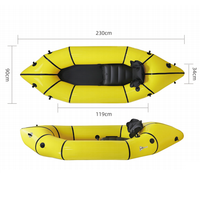 Lightweight230cm 840d TPU gonflable eau blanche rivière PackRaft kayak en eau vive canoë avec bateau en matériau TPU ultraléger