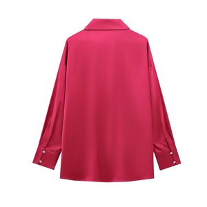 Automne 2025 nouvelle mode décontractée Joker revers exquis <span class=keywords><strong>chemise</strong></span> à boutons <span class=keywords><strong>chemise</strong></span> à manches longues <span class=keywords><strong>chic</strong></span> pour femmes rétro. - Product Image 2