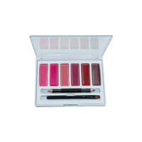 Palette de rouges à lèvres minéraux mats de luxe imperméables de haute qualité OEM en gros avec pinceau et crème contour des lèvres
