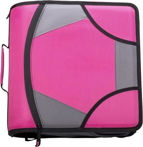 Échantillon gratuit BSCI Classeur à fermeture éclair à 3 anneaux facile à transporter pour fille et garçon Classeur à 3 anneaux de 1 pouce avec poches internes et séparateurs - Product Image 1