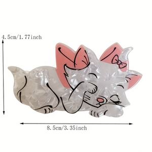 Pinces à cheveux en forme d'animaux de dessin animé personnalisées pour l'été, avec carte de présentation noire, en acétate, 6 cm environ, accessoires de mode quotidiens pour femmes - Product Image 6