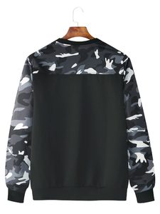 เสื้อสเวตเชิ้ตแขนยาวผู้ชาย ผ้าฝ้ายกันยับ กันน้ำ ลายการ์ตูน ดีไซน์ผ้าเทอร์รี่ถักแบบแพทช์เวิร์ค สำหรับฤดูร้อน เป็นมิตรกับสิ่งแวดล้อม - Product Image 2