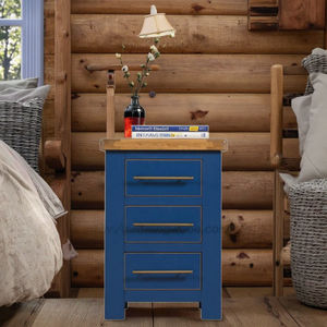 Mesita de noche de madera 3 cajones Top Choice Nuevo diseño Muebles de dormitorio de madera Roble Sostenible/Pino/Acacia Madera maciza de Vietnam - Product Image 1