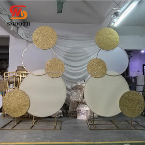 New Design Arrival Gold Circle Arch <b>Frame</b> Backdrop Wedding Decorative Metal Background Stand For Event Wedding Decoration - Product Image 4
