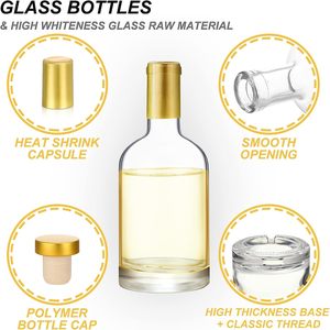 Botella de Licor de Vidrio Transparente Nórdica de 100 ml-1000 ml para Ginebra, Whisky, Vodka, Licores, con Logotipo Personalizado para Bar, Corcho, <span class=keywords><strong>Tequila</strong></span>, Opciones de 200 ml y 30 ml - Product Image 5