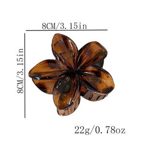 Rétro Frangipanier Dégradé Couleur Transparent En Plastique Épingle À <span class=keywords><strong>Cheveux</strong></span> Haut De Gamme Mode Femmes <span class=keywords><strong>Cheveux</strong></span> Griffes Vente Chaude <span class=keywords><strong>Cheveux</strong></span> Transfrontaliers - Product Image 2