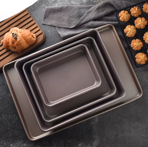 ถาดอบขนมเหล็กคาร์บอนทรงสี่เหลี่ยมแบบม้วนขอบ สำหรับร้านเบเกอรี่ - Product Image 5