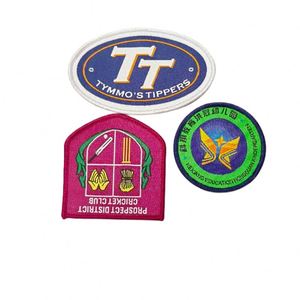 Customized Logo Hook and Loop Patch for Kids Jeans High Quality Woven Clothing Label Garment <b>Tag</b> Embroidered PVC Material - Product Image 2