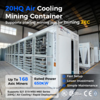 Conteneur de minage crypto Drolin Box 20 pieds à refroidissement par air 500 kW, centre de données extérieur facile à entretenir pour fournisseur d'hébergement
