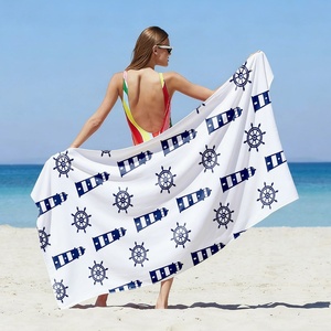 Toalla de playa Lighthouse Rudder, toalla de baño de microfibra de secado rápido personalizada, accesorios de baño, toallas de ducha para sauna, gimnasio, <span class=keywords><strong>hotel</strong></span> - Product Image 4