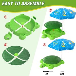 <span class=keywords><strong>Bac</strong></span> à <span class=keywords><strong>sable</strong></span> en forme de crabe avec <span class=keywords><strong>couvercle</strong></span> et parasol réglable, jouets de plage pour enfants de 3 à 5 ans, activité sensorielle, jeu de <span class=keywords><strong>sable</strong></span>, jardin, jouets d'extérieur pour l'été - Product Image 6