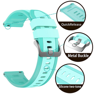 <span class=keywords><strong>Correa</strong></span> de Silicona de Liberación Rápida de 22 mm para <span class=keywords><strong>Garmin</strong></span> <span class=keywords><strong>Forerunner</strong></span> 570 970 265, <span class=keywords><strong>Correa</strong></span> para Huawei Watch GT6 - Product Image 2