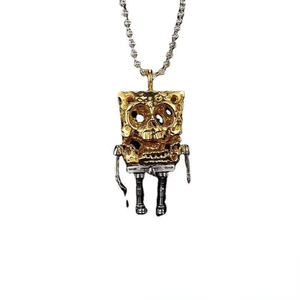 Collier pendentif tête de Bob l'éponge ajouré créatif pour femmes et hommes, bijoux personnalisables, accessoire de fête - Product Image 5