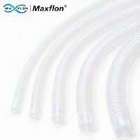 Tuyau PTFE ondulé à paroi lisse MF Hydraulic avec extrémités plates, tube PTFE flexible et convolé