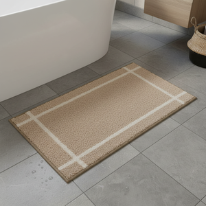 Tappetino da bagno in tessuto marrone chiaro Milos 75x40 cm (Dintex 04302) - Product Image 3