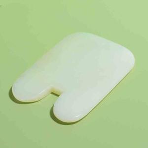 Mejor precio 100% Natural Anti-envejecimiento verde Jade masajeador Facial Xiuyan Jade Gua Sha terapia con Control de sincronización para adelgazar la cara - Product Image 5