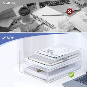 رف مجلات أكريليك شفاف ومخصص ، عرض من النوع المنقسم - Product Image 3