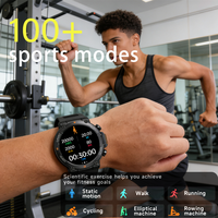 Montre connectée pour homme SENBONO K56pro, écran 1,39 pouces, appels sans fil, IP68, surveillance de la fréquence cardiaque, tracker de fitness, montre intelligente ronde pour l'extérieur