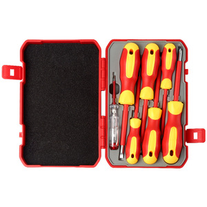 Jeu de tournevis 7 en 1 avec testeur d'isolation, poignée magnétique Phillips à tête plate, texture antidérapante pour réparation électrique - Product Image 5