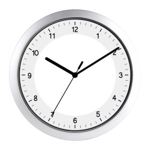 Modern Minimalist Hanging 10 Inch Quartz Analog Silent Wall <b>Clock</b> with Light Grey <b>Silver</b> Finish for Cozy Apartment Living Room - Product Image 1