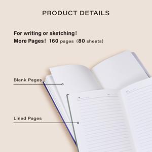 LABON – carnet de notes à imprimé Floral vierge avec marqueur de ruban - Product Image 6