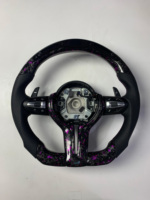 Volant sport en fibre de carbone forgée/cuir pour BMW compatible avec F20 E92 E60 F30 F10 X5 X6 M3 M4 M5 M6 avec écran LED