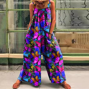 <span class=keywords><strong>Tuta</strong></span> Estiva <span class=keywords><strong>a</strong></span> Righe da Donna, <span class=keywords><strong>Tuta</strong></span> da Spiaggia Stampata, Jumpsuit da Donna - Product Image 3