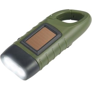 Multi-Functional Solar Hand-Cranked Emergency LED Light ABS Camping Flashlight <b>AA</b> <b>Battery</b> <b>Rechargeable</b> IP65 Outdoor Survival - Product Image 1