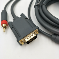 Câble VGA HD pour Xbox 360, câble AV + adaptateur audio stéréo RCA vers 3,5 mm pour Xbox 360