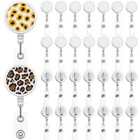 Livraison gratuite longes avec logo porte-badge personnalisé et d'identification porte-badge sublimé porte-badge rétractable vierge avec bobines de clip de ceinture