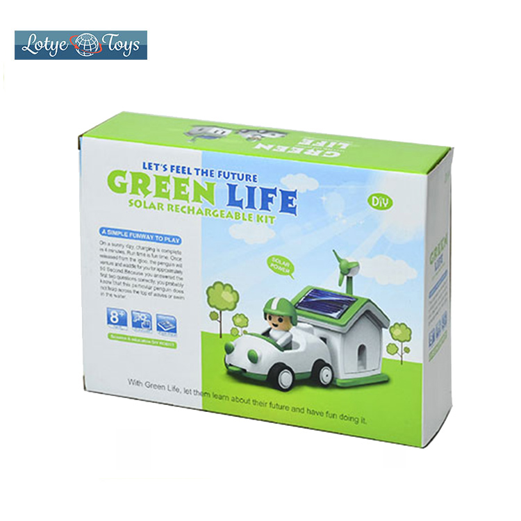 Wholesale rechargeable self assembly car kit powered solar toy