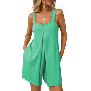 Monos Midi Personalizados al por Mayor, Populares, de Color Sólido, Unisex, Ecológicos, Transpirables, Estilo Dulce, Cuello Redondo, Patchwork, Aloha 100% - Product Image 4