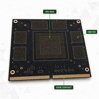 Module de calcul GPU pour carte IA, PCB 40 couches, HDI toutes couches, FR4 Megtron haute température, ENIG ENEPIG pour carte accélérateur d'inférence IA