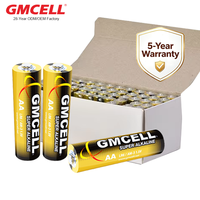 GMCELL Lot de 60 piles sèches super alcalines LR6 AA 1,5 V pour appareils ménagers et jouets