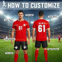 Tissu pour maillot de football avec noms, numéros et écussons – Tenue de football personnalisée pour équipe