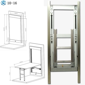 Transformateur de <span class=keywords><strong>Table</strong></span> mural dissimulé, convertibles, Design moderne, Extension extractible, mécanisme de pliage pour <span class=keywords><strong>Table</strong></span> à manger - Product Image 4